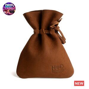 Leather Drawstring Coin Pouch Medieval Cosplay Accessory Mini Wallet